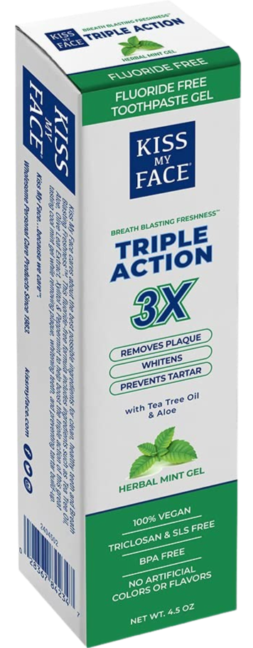 Triple Action Fluoride Free Toothpaste