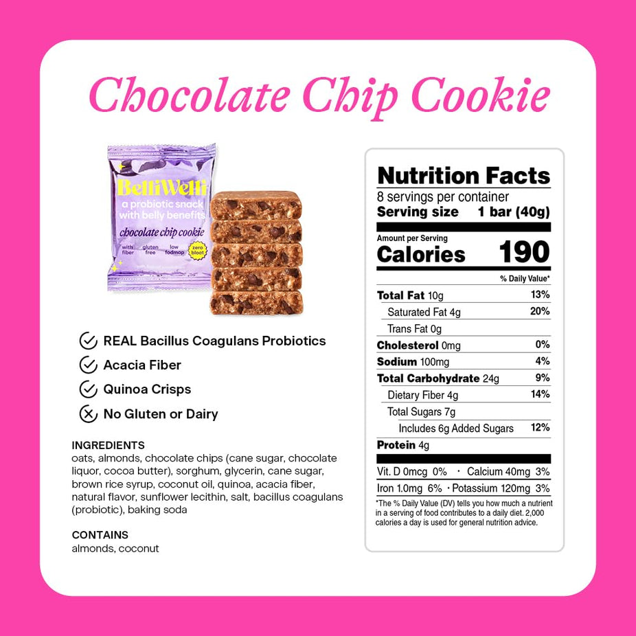 Chocolate Chip Cookie Snack bar (8 CT)