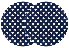 Melamine Dinner Plate, Navy W/ Dots (Set Of 2)
