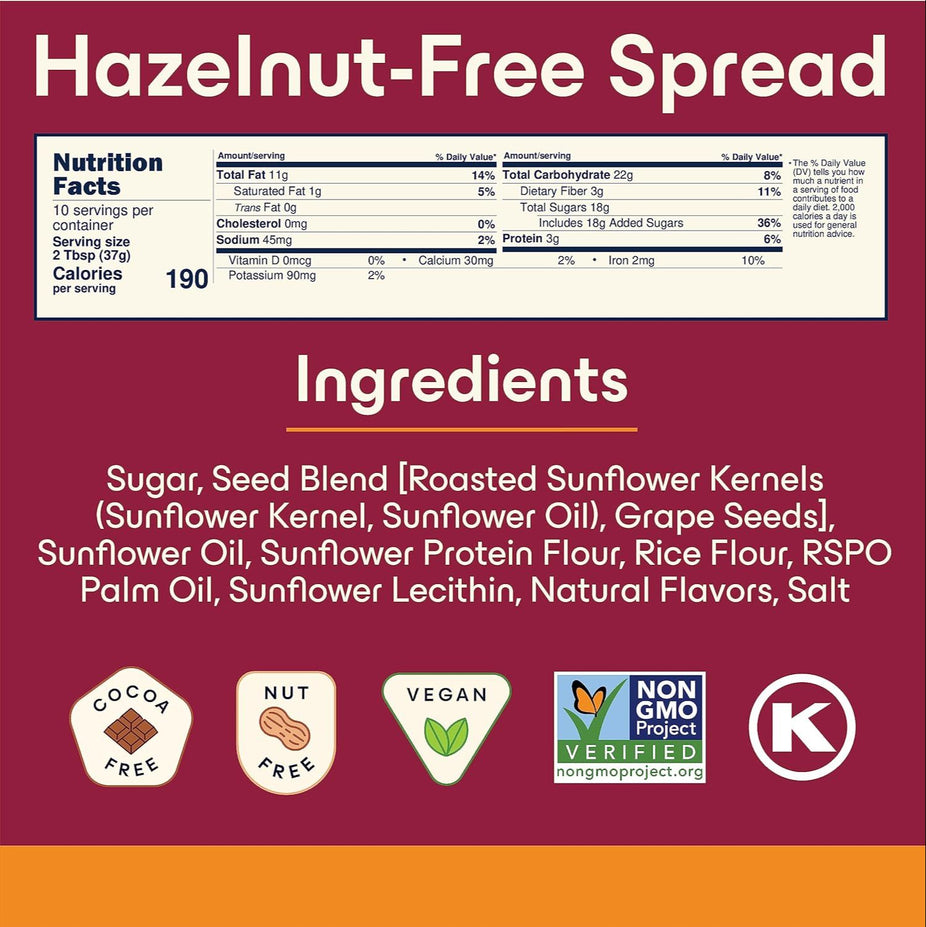 Hazelnut-Free Seed Spread