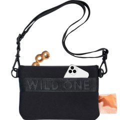 Recycled Knit Dog Treat Pouch - Black