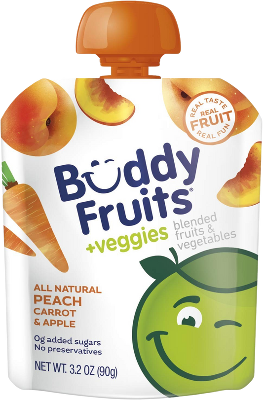 Peach Carrot Apple Fruit Pouch (4 Pack)