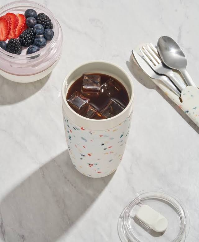 20oz Insulated Tumbler - Cream Terrazzo