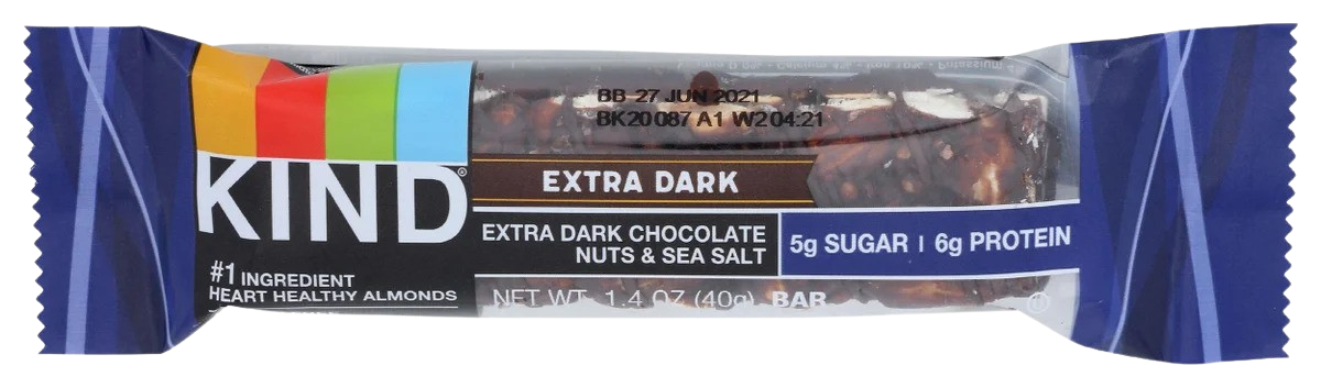 Extra Dark Chocolate Nuts & Sea Salt Bar (12 CT)