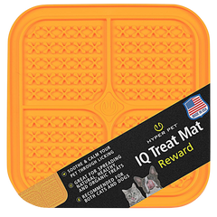 IQ Treat Mat To Reward Dog or Cat - Small Orange