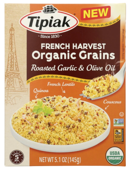 French Harvest Organic Grains - Roasted Garlic & Olive Oil (8 Pack)