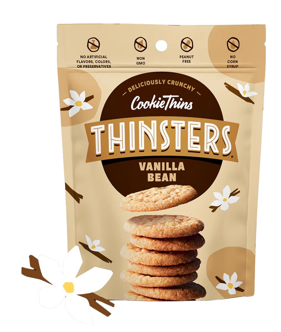 Cookie Thins Thinsters Variety Pack - Chocolate Chip, Toasted Coconut, Vanilla Bean, Key Lime Pie, Brownie Batter, Meyer Lemon (6 Pack)