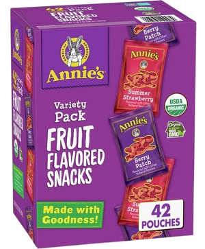 Bunny Fruit Snacks Variety Pack (42 Pouches)