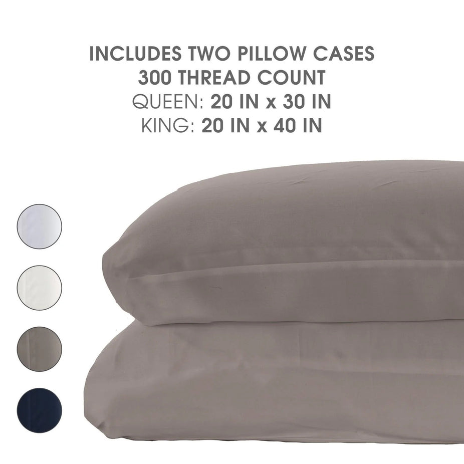 Woven Pillowcase Set in Feather (King)