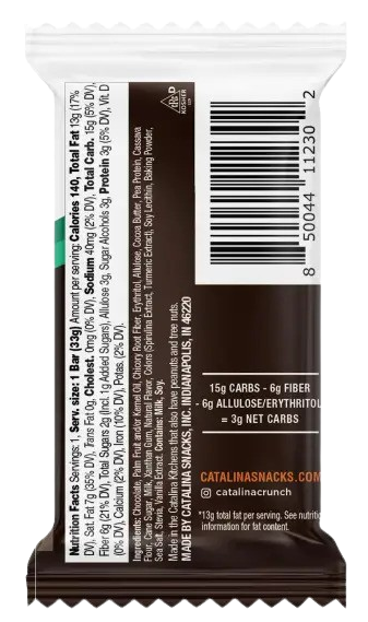 Dark Chocolate Cookie Bar with Mint Flavor (24 Pack)