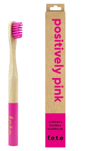 Pink Child Bamboo Toothbrush