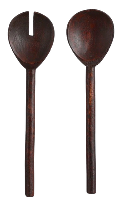 Salad Servers Set - Dark Brown