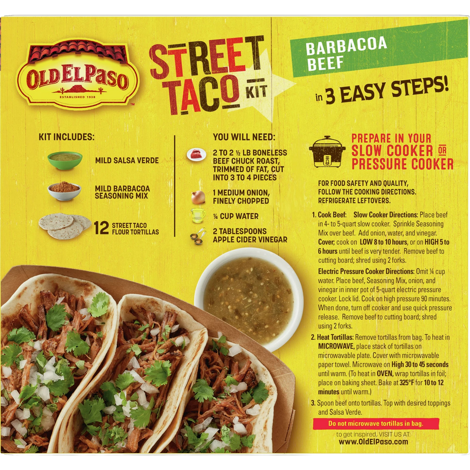 Street Taco Kit Barbacoa Beef