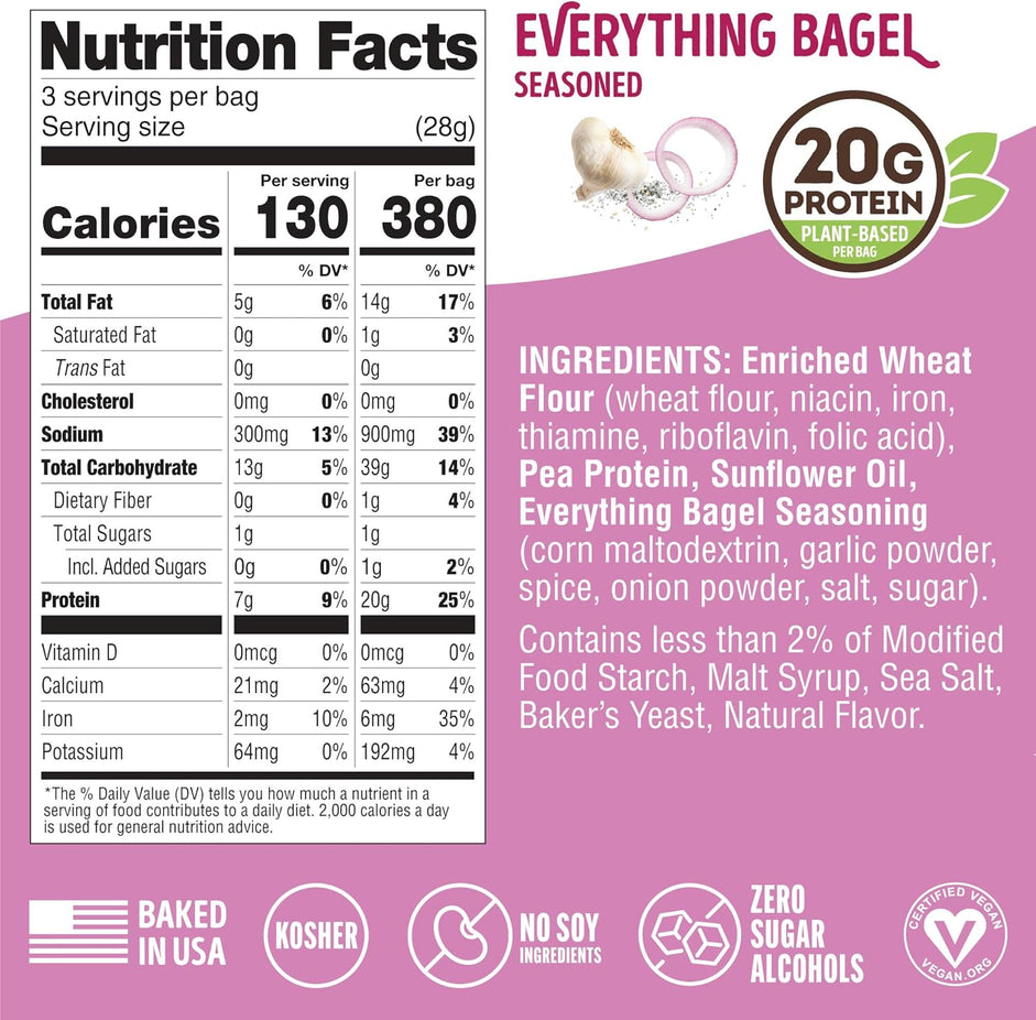 Everything Bagel Protein Pretzels (8 Pack)
