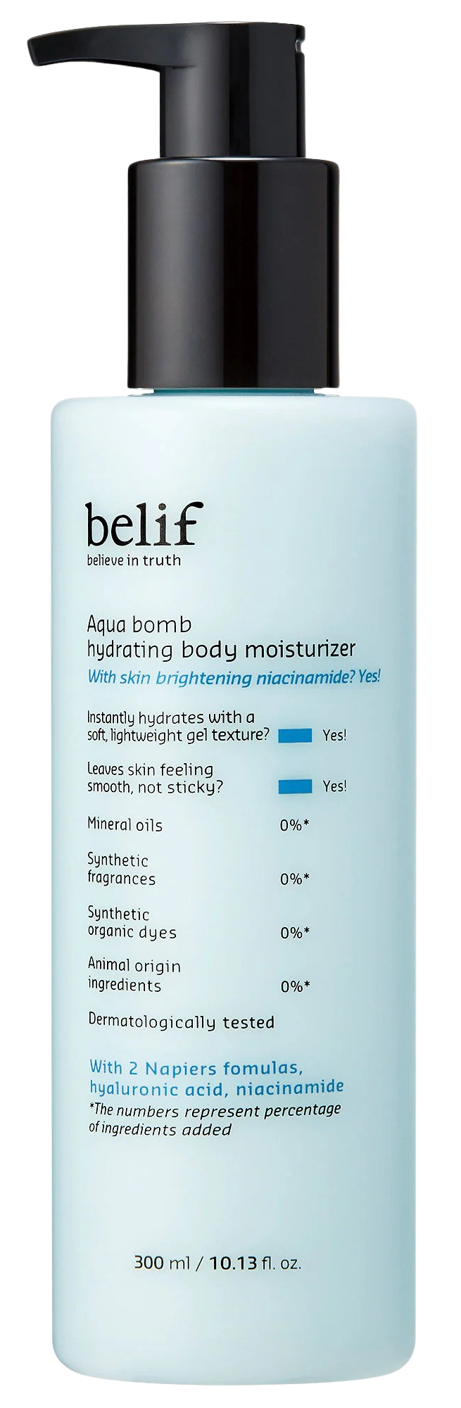 Aqua Bomb Hydrating Body Moisturizer with Niacinamide and Hyaluronic Acid