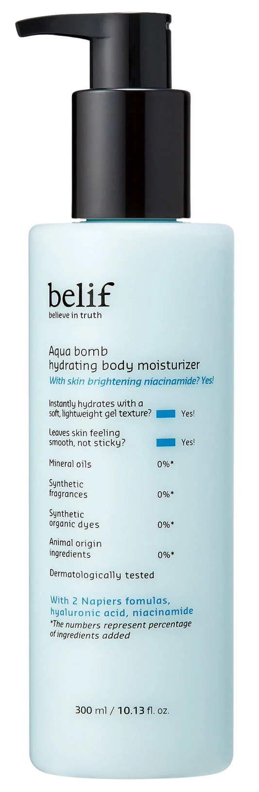 Aqua Bomb Hydrating Body Moisturizer with Niacinamide and Hyaluronic Acid