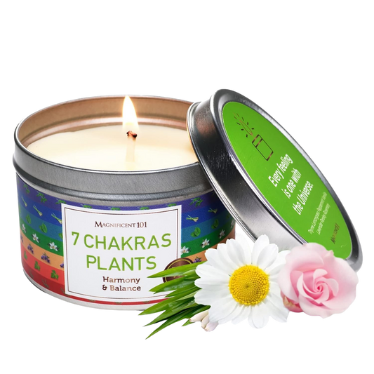 7 Chakras Plants - Natural Soy Wax Tin Candle