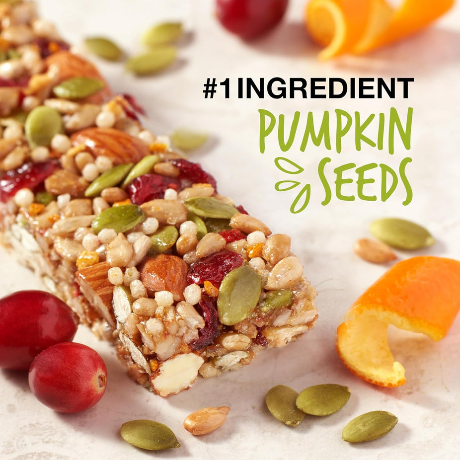 Orange Cranberry Pumpkin Seed Nut Bars (12 CT)