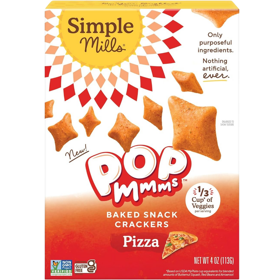 Pop Mmms Pizza Baked Snack Crackers