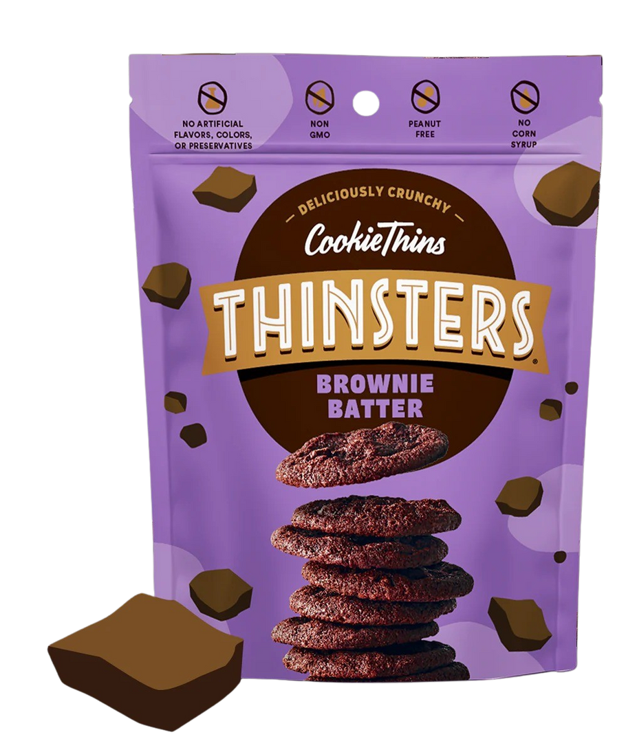 Cookie Thins Thinsters Variety Pack - Chocolate Chip, Toasted Coconut, Vanilla Bean, Key Lime Pie, Brownie Batter, Meyer Lemon (6 Pack)