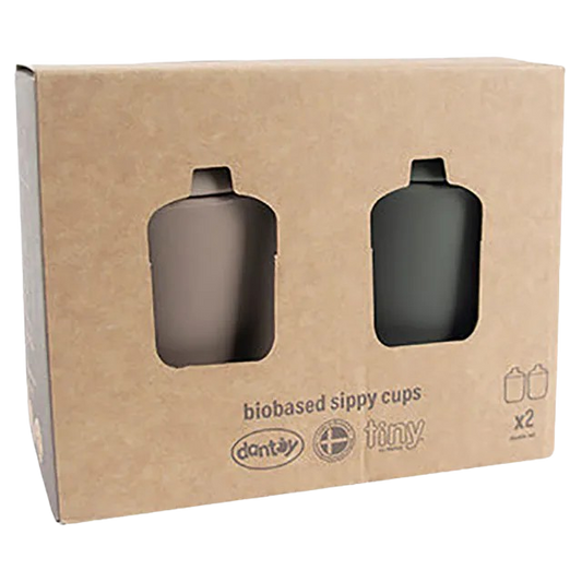 BIO Sippy Cup Set - Dark Olive/Tan