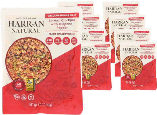 Einkorn Chickpea with Jalapeno Pepper Bulgur Wheat Pilaf (8 Pack)