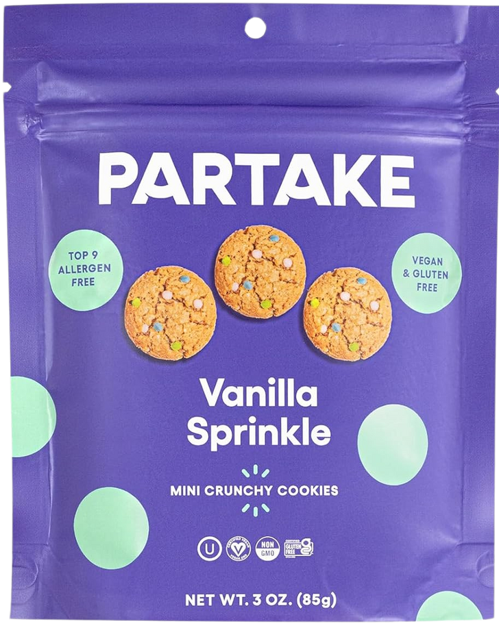 Crunchy Vanilla Sprinkle Mini Cookies