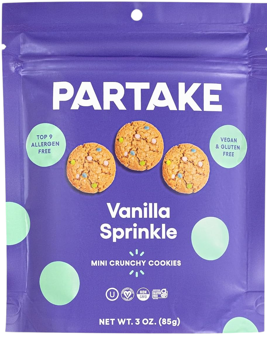 Crunchy Vanilla Sprinkle Mini Cookies
