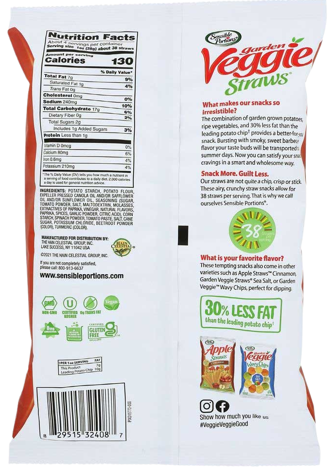 BBQ Garden Veggie Straws Chips