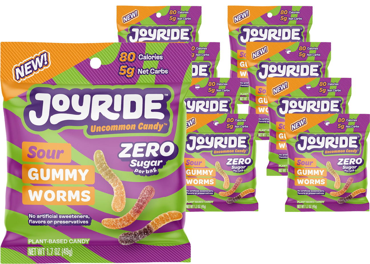 Zero Sugar Sour Gummy Worms (8 Pack)