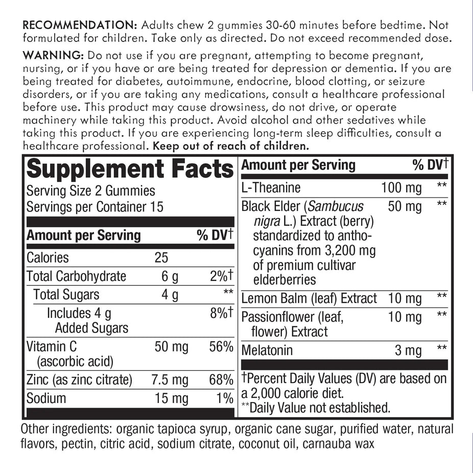 Sambucus Sleep + Immune Gummies (50 CT)
