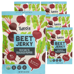 Sea Salt and Cracked Pepper Beet Jerky (6 Pack)