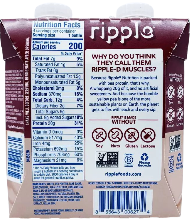 Chocolate RTD Plant Protein Shake (4 Pack)