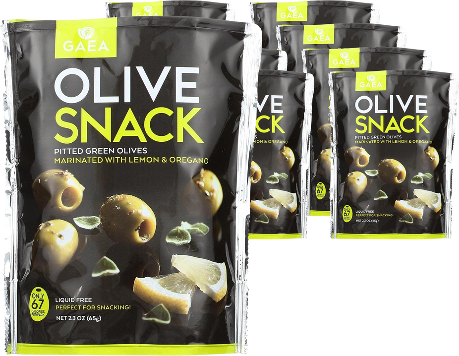 Pitted Greek Olives with Lemon & Oregano (8 Pack)