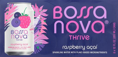 Raspberry Acai Sparkling Water (8 Pack)