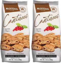  Cantucci with Cranberries Biscotti (2 Pack)
