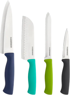 Stainless Steel Chef Knife Set (4 Pcs)