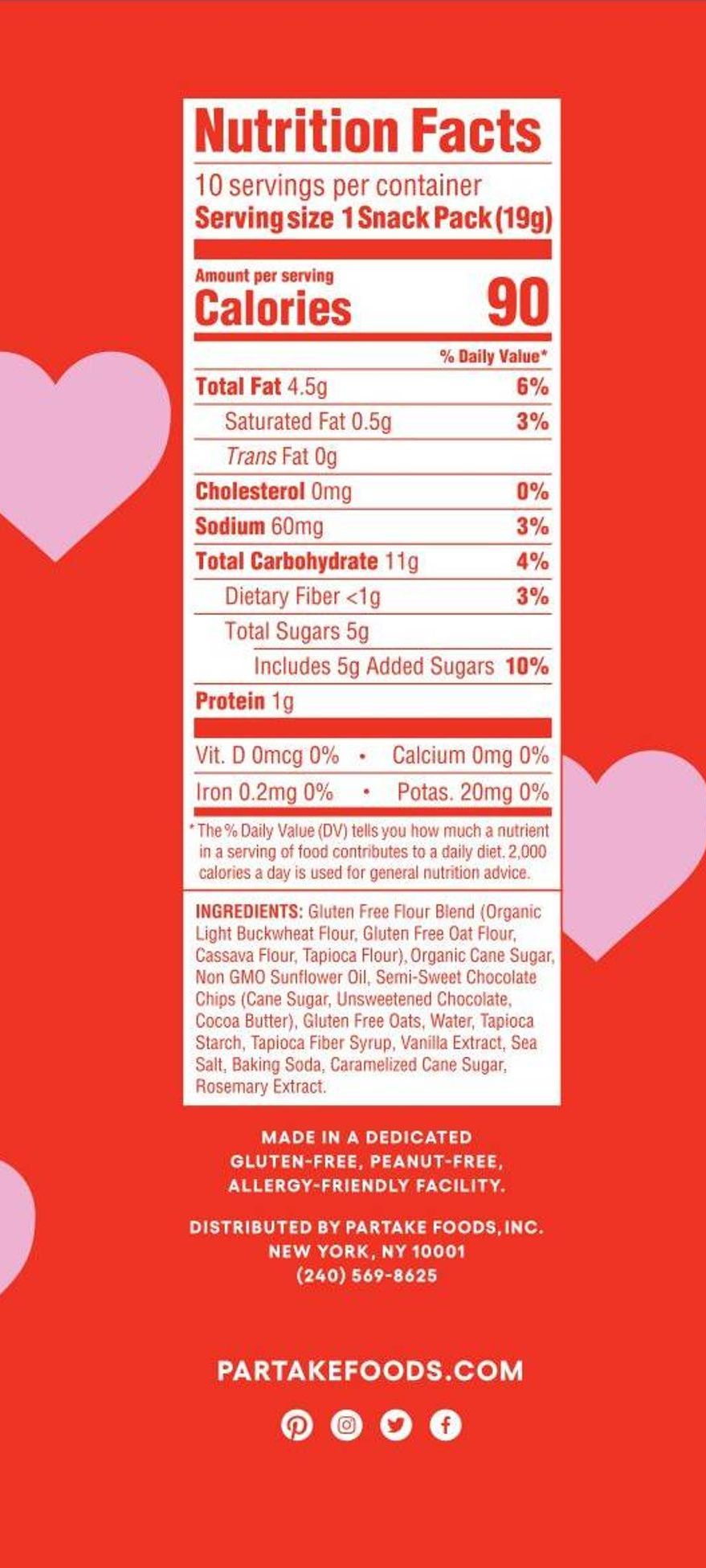 Valentine Chocolate Chip Cookies (10 CT)
