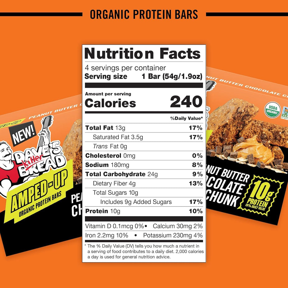 Organic Peanut Butter Chocolate Protein Bar (4 CT)
