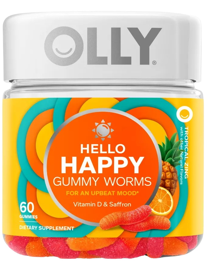 Hello Happy Gummy Worm Supplements with Vitamin D