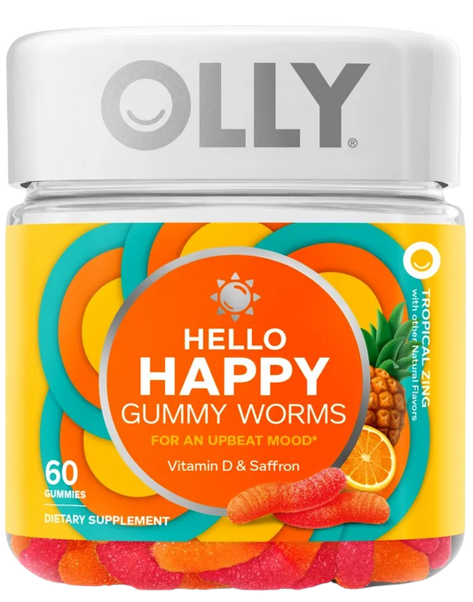 Hello Happy Gummy Worm Supplements with Vitamin D