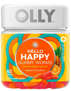 Hello Happy Gummy Worm Supplements with Vitamin D