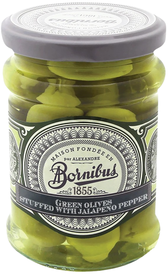 Green Olives Stuffed w Jalapeno