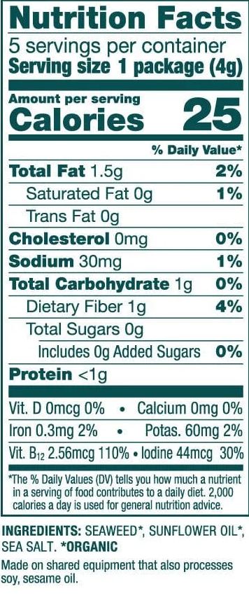 Seaweed Snacks Sea Salt (5 CT)