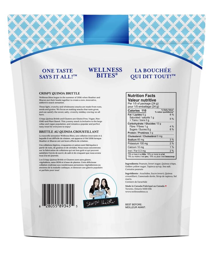 Crispy Quinoa Brittle Peanut Crunch