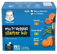 My 1st Veggies Starter Kit - Carrot, Green Bean & Sweet Potato (6 Pack)