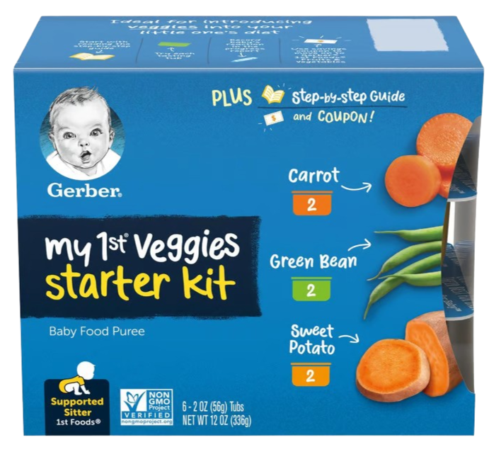 My 1st Veggies Starter Kit - Carrot, Green Bean & Sweet Potato (6 Pack)