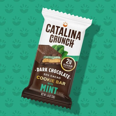 Dark Chocolate Cookie Bar with Mint Flavor (24 Pack)