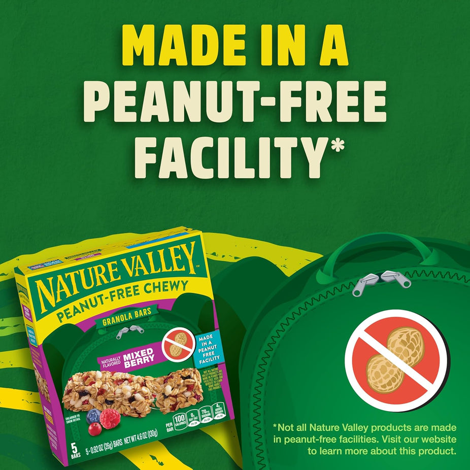 Peanut-Free Chewy Granola Bars - Mixed Berry (5 CT)