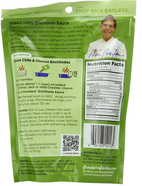 Medium Green Chile Enchilada Seasoning Pouch (6 Pack)